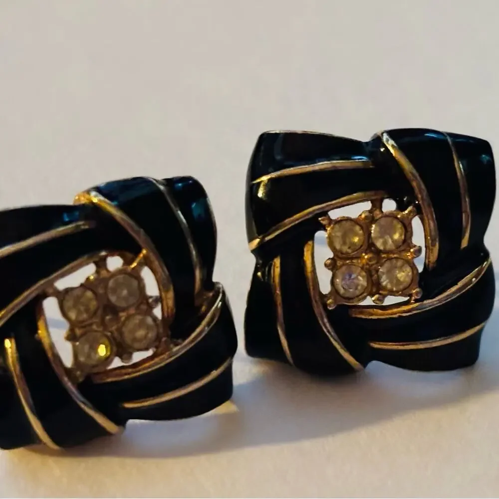 Vintage Enamel Earrings